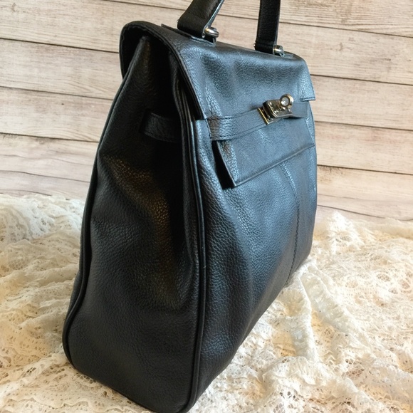 Fossil Black Leather Satchel - Picture 4 of 7